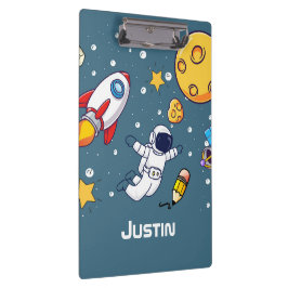 Personalized Astronaut Space School Supplies Klembord