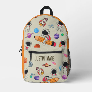Personalized Astronauts and Planets Back to School Bedrukte Rugzak