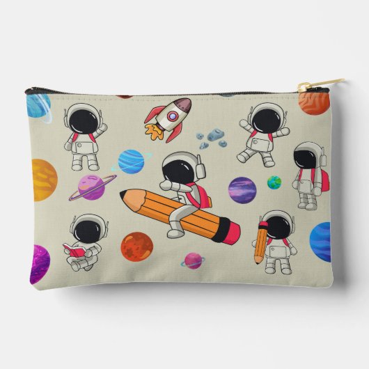 Personalized Astronauts and Planets Back to School Etui (Achterkant)