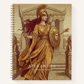 Personalized Athena Affirmation Journal Notitieboek (Voorkant)