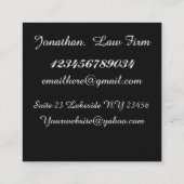 Personalized attorney engrave law firm vierkante visitekaartje (Achterkant)