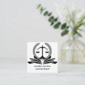 Personalized attorney engrave law firm vierkante visitekaartje (Staand voorkant)