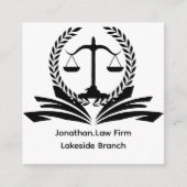 Personalized attorney engrave law firm vierkante visitekaartje (Voorkant)