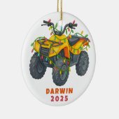 Personalized ATV Christmas Four Wheeler Holiday Keramisch Ornament (Rechts)
