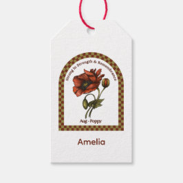 Personalized August Birth Month Flower Cadeaulabel