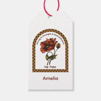 Personalized August Birth Month Flower Cadeaulabel