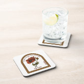 Personalized August Birth Month Flower Coaster Bier Onderzetter (Rechterzijde)