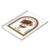 Personalized August Birth Month Flower Notebook Notitieboek (Linkerzijde)