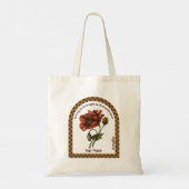 Personalized August Birth Month Flower Tote Bag (Achterkant)