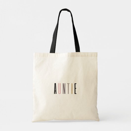 Personalized Auntie Canvas tas (Achterkant)