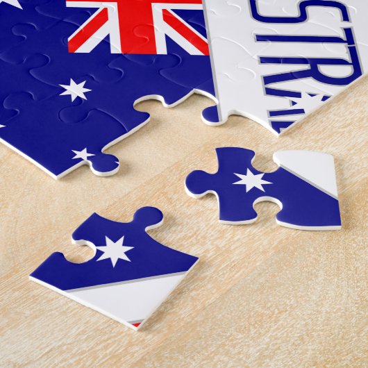 Personalized Australia Flag Tiled Legpuzzel (Zijkant)