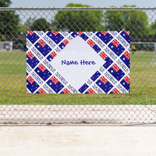 Personalized Australia Flag Tiled Spandoek (Insitu)