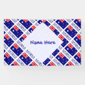 Personalized Australia Flag Tiled Spandoek (Horizontaal)