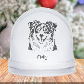 Personalized Australian Shepherd Dog Christmas Sneeuwbol
