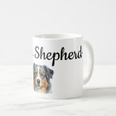 Personalized Australian Shepherd Mug Wrap – Custom Koffiemok (Voorkant rechts)