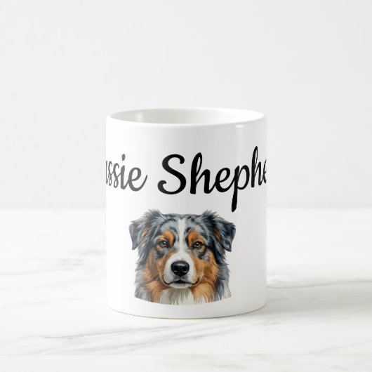 Personalized Australian Shepherd Mug Wrap – Custom Koffiemok (Center)