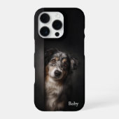 Personalized Australian Shepherd Portrait iPhone C iPhone Hoesje (Achterkant)