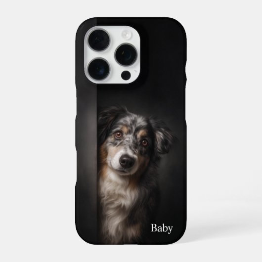 Personalized Australian Shepherd Portrait iPhone C iPhone Hoesje (Achterkant)