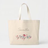 Personalized autism Puzzle rose shopping tote bag (Voorkant)