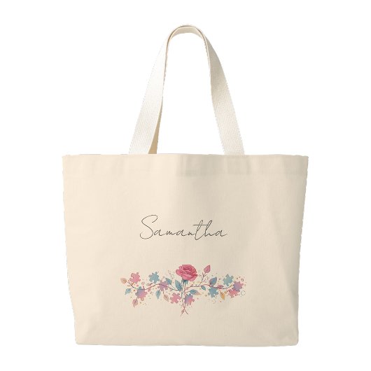Personalized autism Puzzle rose shopping tote bag