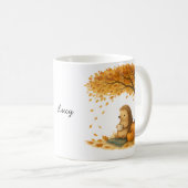 Personalized Autumn Hedgehog Under Tree Coffee Mug Koffiemok (Voorkant rechts)