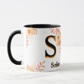 Personalized Autumn Monogram Mug - Custom Name & I Mok (Links)