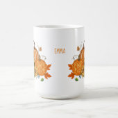Personalized Autumn Pumpkin Patch Custom Name Mug Magische Mok (Midden)