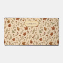 Personalized Autumn Witchy Botanical Desk Mat
