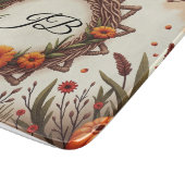 Personalized Autumn Wreath Glass Cutting Board Snijplank (Hoek)