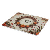 Personalized Autumn Wreath Glass Cutting Board Snijplank (Hoek)