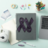 PERSONALIZED Awareness Ribbon Graphic (paars) Sticker (iPad Cover)