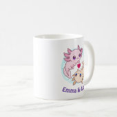 Personalized Axolotl Couple Valentine Mug Koffiemok (Voorkant rechts)