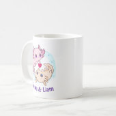 Personalized Axolotl Couple Valentine Mug Koffiemok (Voorkant links)