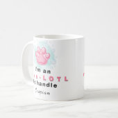 Personalized Axolotl Paw Print & Quote Coffee Mug Koffiemok (Voorkant links)