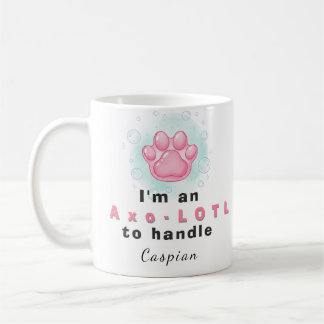 Personalized Axolotl Paw Print & Quote Coffee Mug Koffiemok