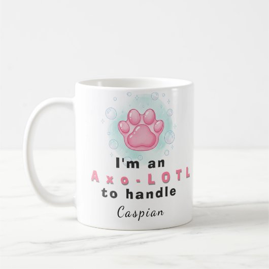 Personalized Axolotl Paw Print & Quote Coffee Mug Koffiemok (Links)