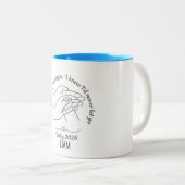 Personalized Baby 2026 Blue Name Coffee Mug  Tweekleurige Koffiemok (Voorkant rechts)