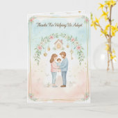 Personalized Baby Adoption Announcement Thank You Kaart (Gele Bloem)