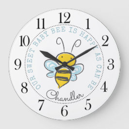 Personalized Baby Bee Nursery Grote Klok