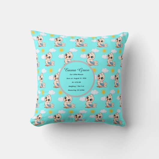 Personalized Baby Bird Pillow Kussen (Voorkant)