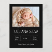 personalized baby Birth announcements  Briefkaart (Voorkant)