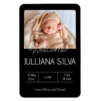 personalized baby Birth announcements Magneet