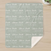 Personalized baby blanket, coming home photo  sherpa deken
