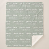 Personalized baby blanket, coming home photo  sherpa deken (Voorkant)