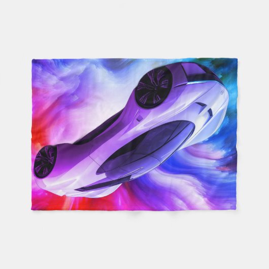 Personalized Baby Blanket With a Fancy Car on It Fleece Deken (Voorkant (Horizontaal))