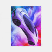 Personalized Baby Blanket With a Fancy Car on It Fleece Deken (Voorkant)