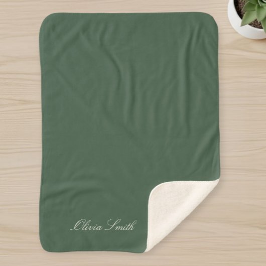 Personalized baby blanket with name sherpa deken