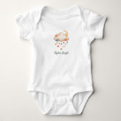 Personalized Baby Bodysuit - Moon & Stars Name (Voorkant)