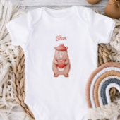 Personalized Baby Bodysuit With A Teddy Bear