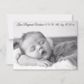 Personalized Baby Boy Birth Notice Magnet Magnetische Uitnodiging (Voorkant)